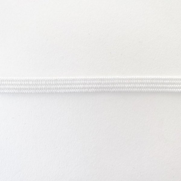 Gummiband - 6 mm - weiß